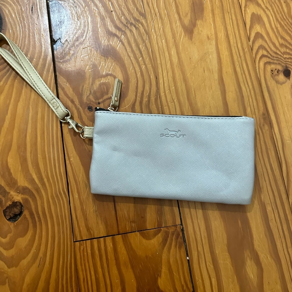 Scout silver and gold wristlet